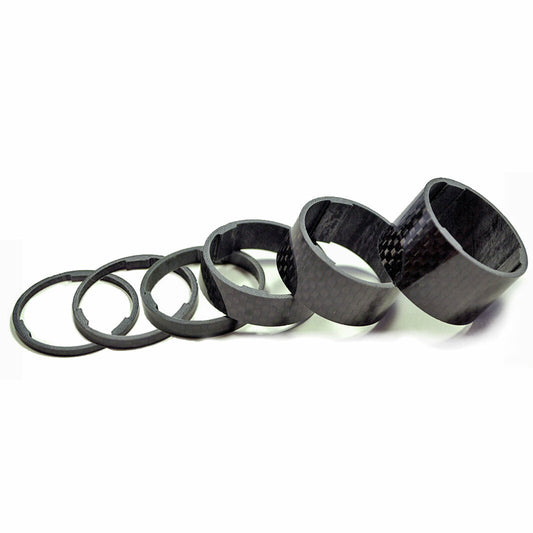 Lightweight Carbon Headset Spacer Set for Bikes - 1-1/8 inch, Multiple Sizes