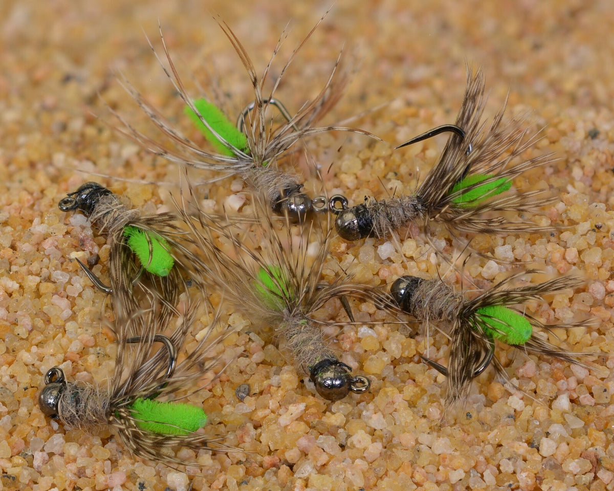 Fishing Jig Head Flies - Tungsten Peeping Caddis for Euro Nymph Tackle
