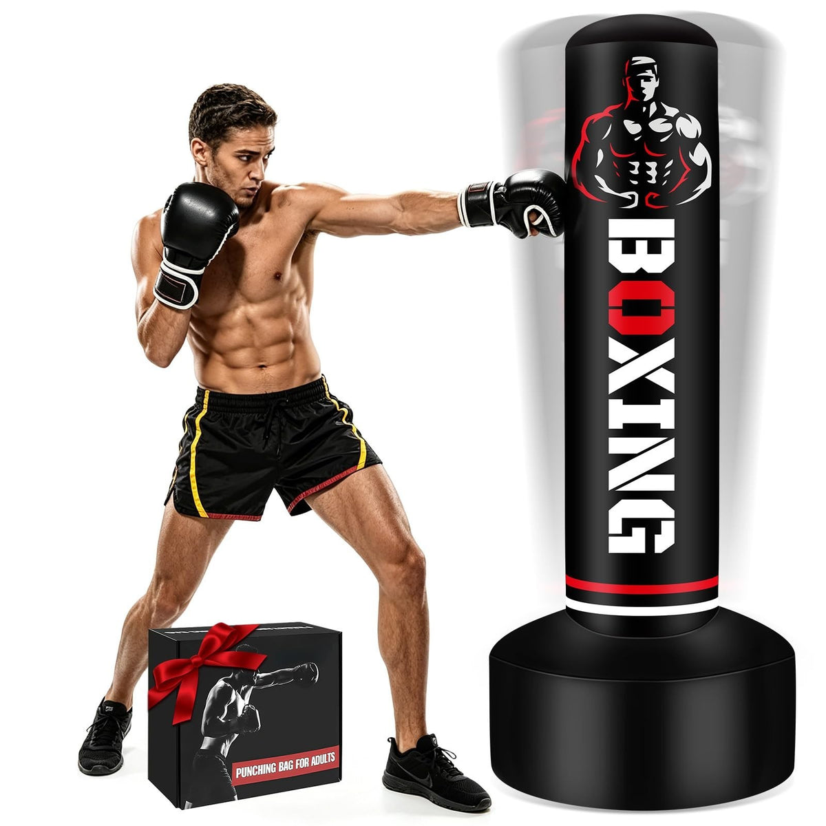 Freestanding Heavy Punching Bag 70 Inch with Stand for Boxing & Martial Arts
