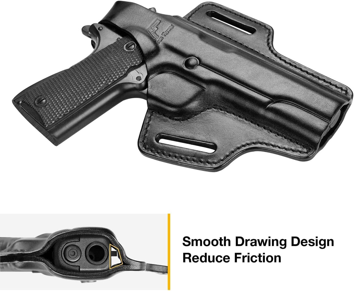Full Grain Leather Holster for 1911 Pistol - Custom Fit for Colt Kimber Springfield