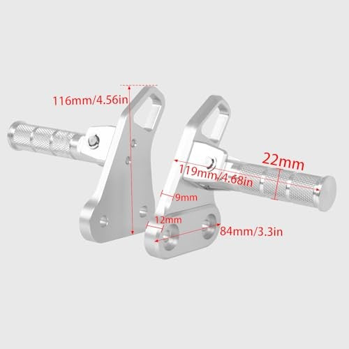 Motorcycle Passenger Footpegs for Honda Super Cub C125 2018-2025 CNC Aluminum Anti-Skid Silver