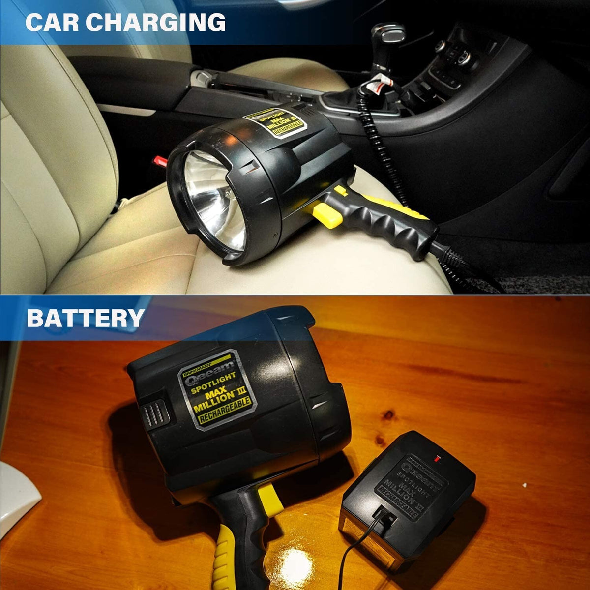 Rechargeable Spotlight 1100 Lumens Offroad Camping Emergency Light
