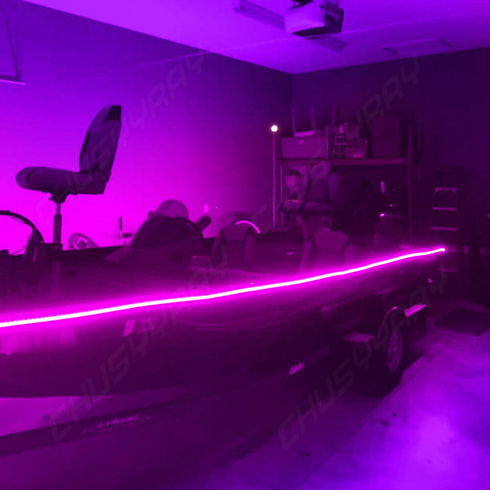 16ft LED UV Night Fishing Light Strip Waterproof Purple UV & White LED