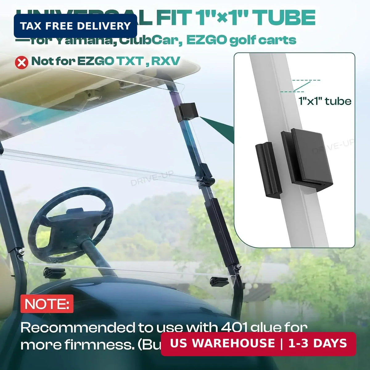 Golf Cart Windshield Retaining Clips Set of 2 for EZGO Club Car Yamaha