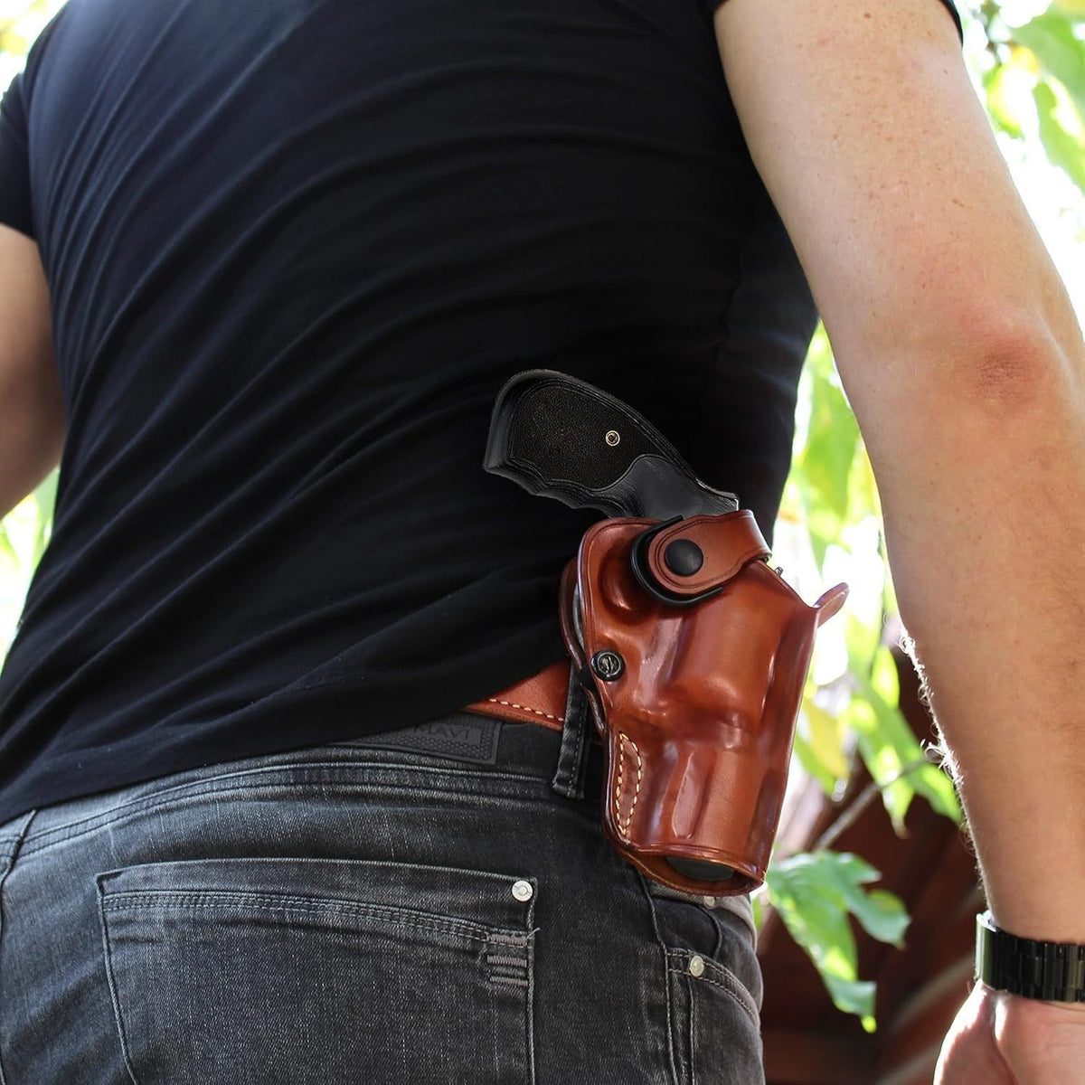 Paddle Holster with Retention Strap Fits Taurus RT 605 .357 Magnum 2"