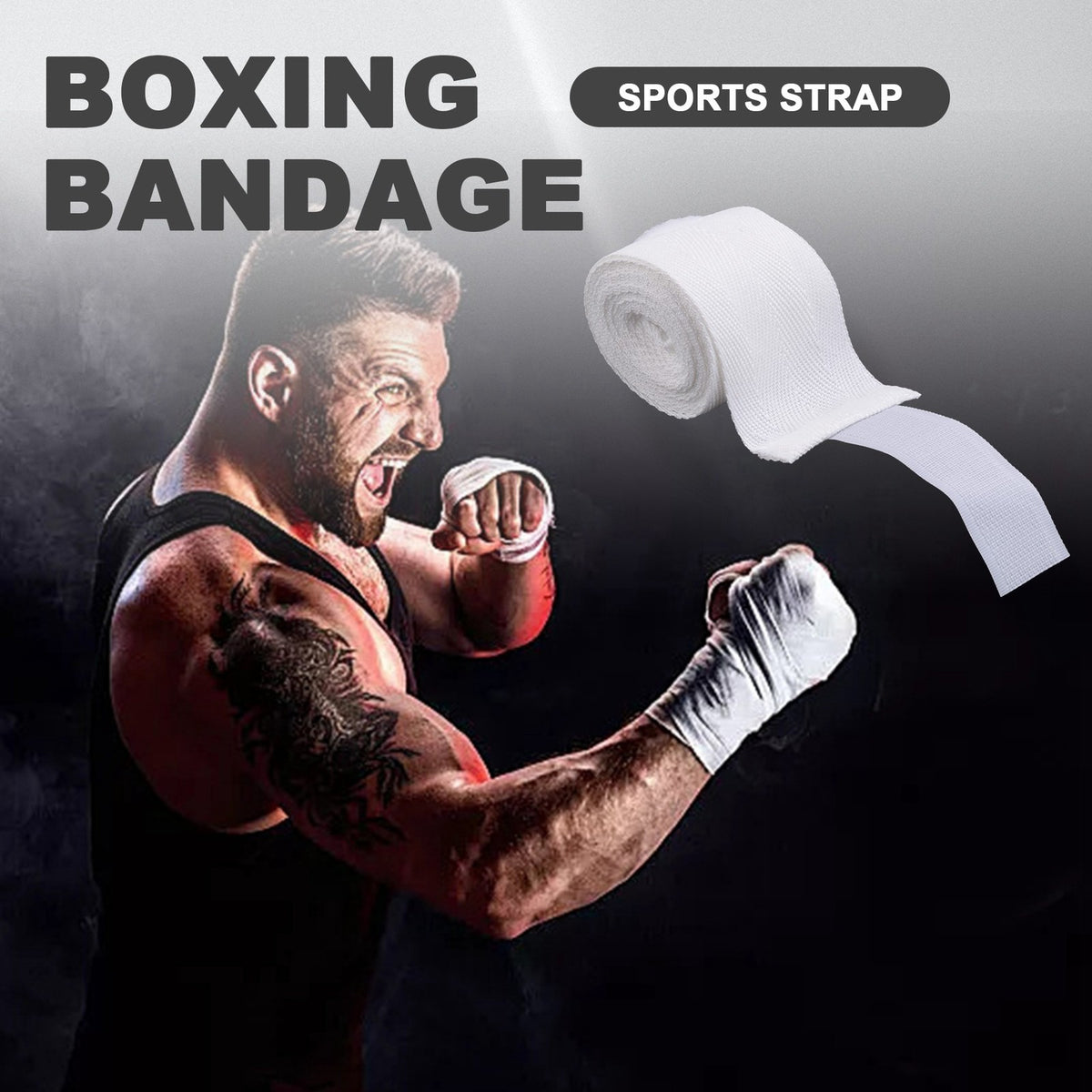 Elastic Cotton Boxing Wrist Strap - Muay Thai & Martial Arts Support