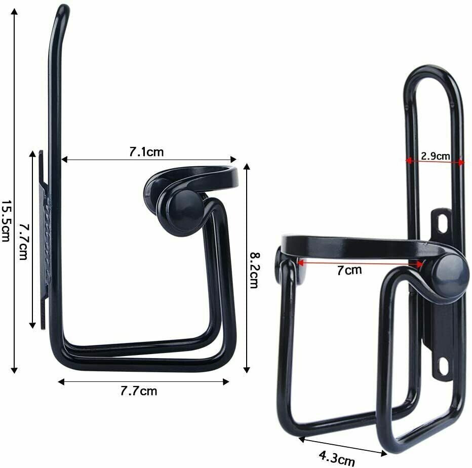 Lightweight Aluminum Bicycle Water Bottle Cages 2 Pack - Fits Most Standard & Oversized Bottles