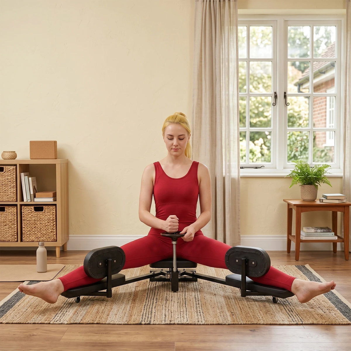 Heavy Duty Leg Stretcher Machine Adjustable Flexibility Trainer for Yoga Ballet