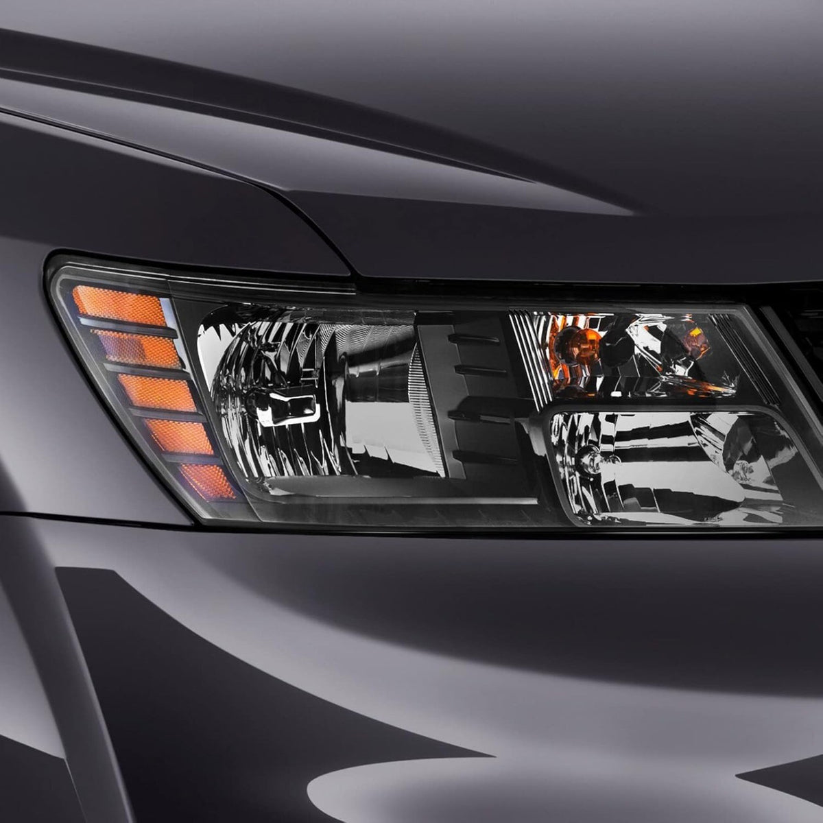 Right Headlamp for Dodge Journey 2009-2018 Halogen Replacement Black