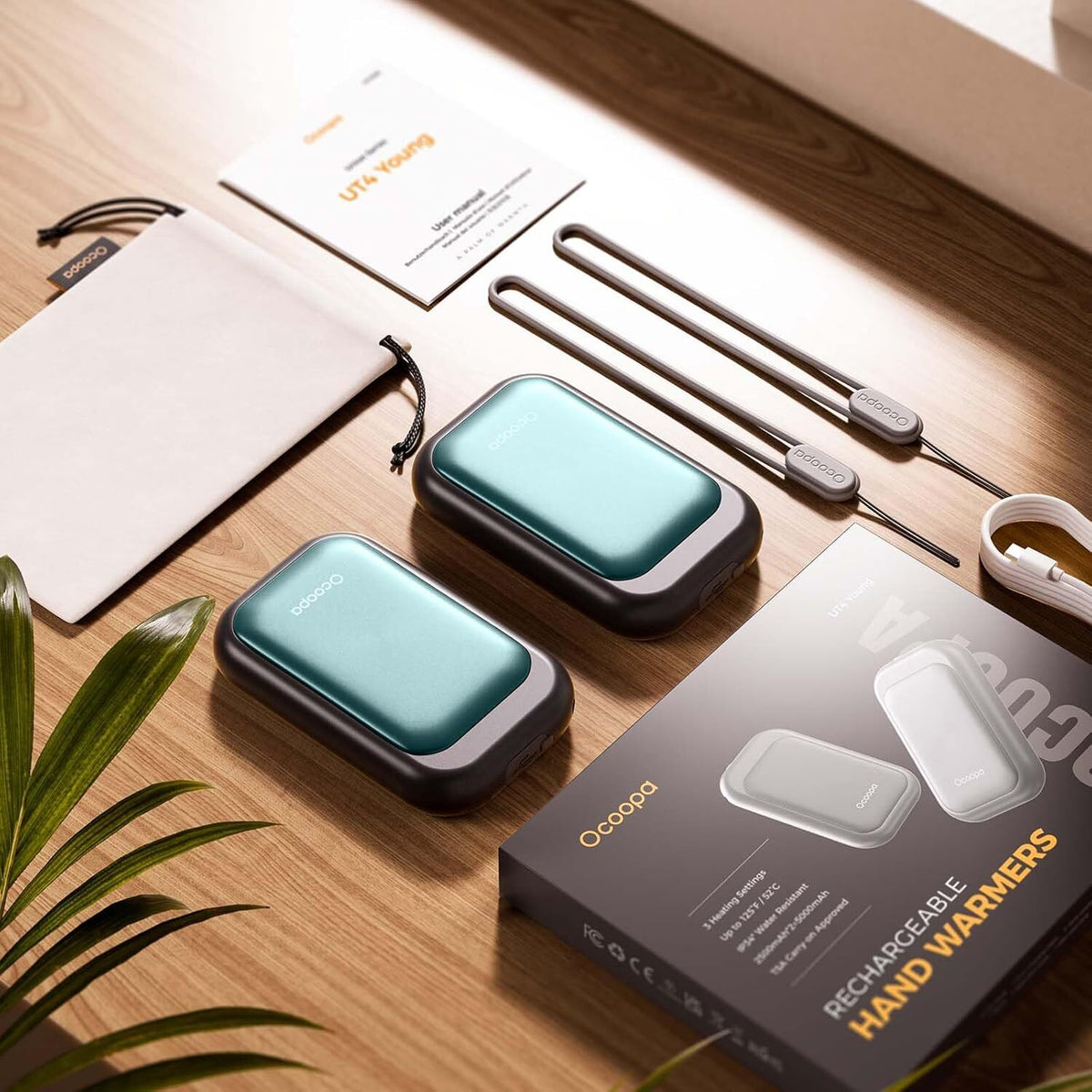 Rechargeable Hand Warmers with Magnetic Pair, 5000mAh Portable Heater