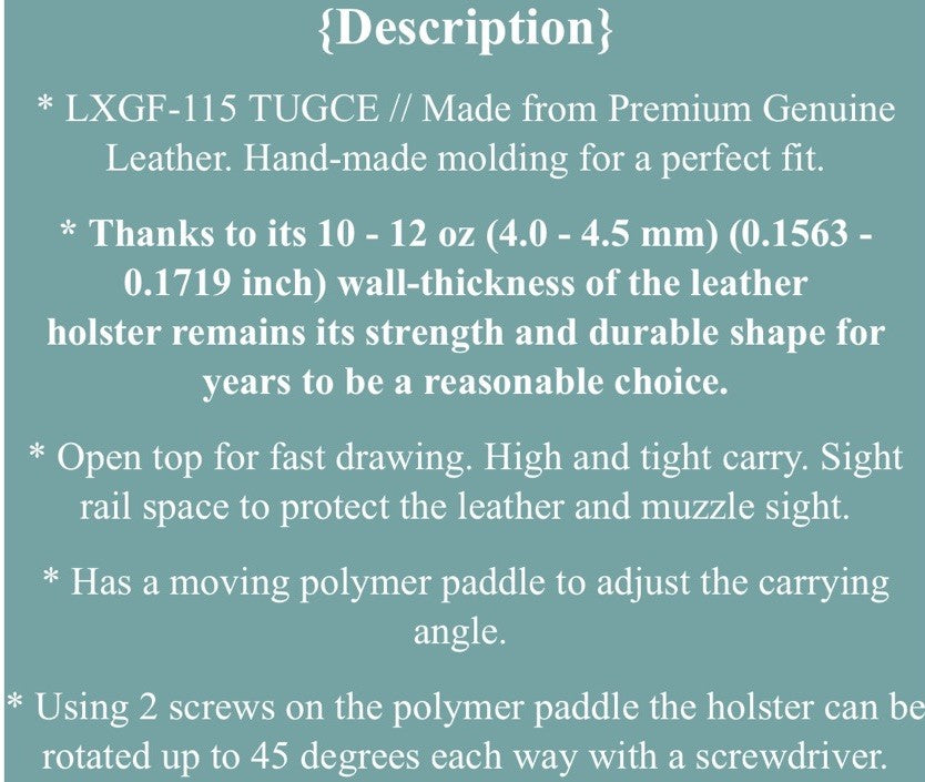 Leather Paddle Holster for Kimber Micro 9mm 3.15” BBL Open Top RH