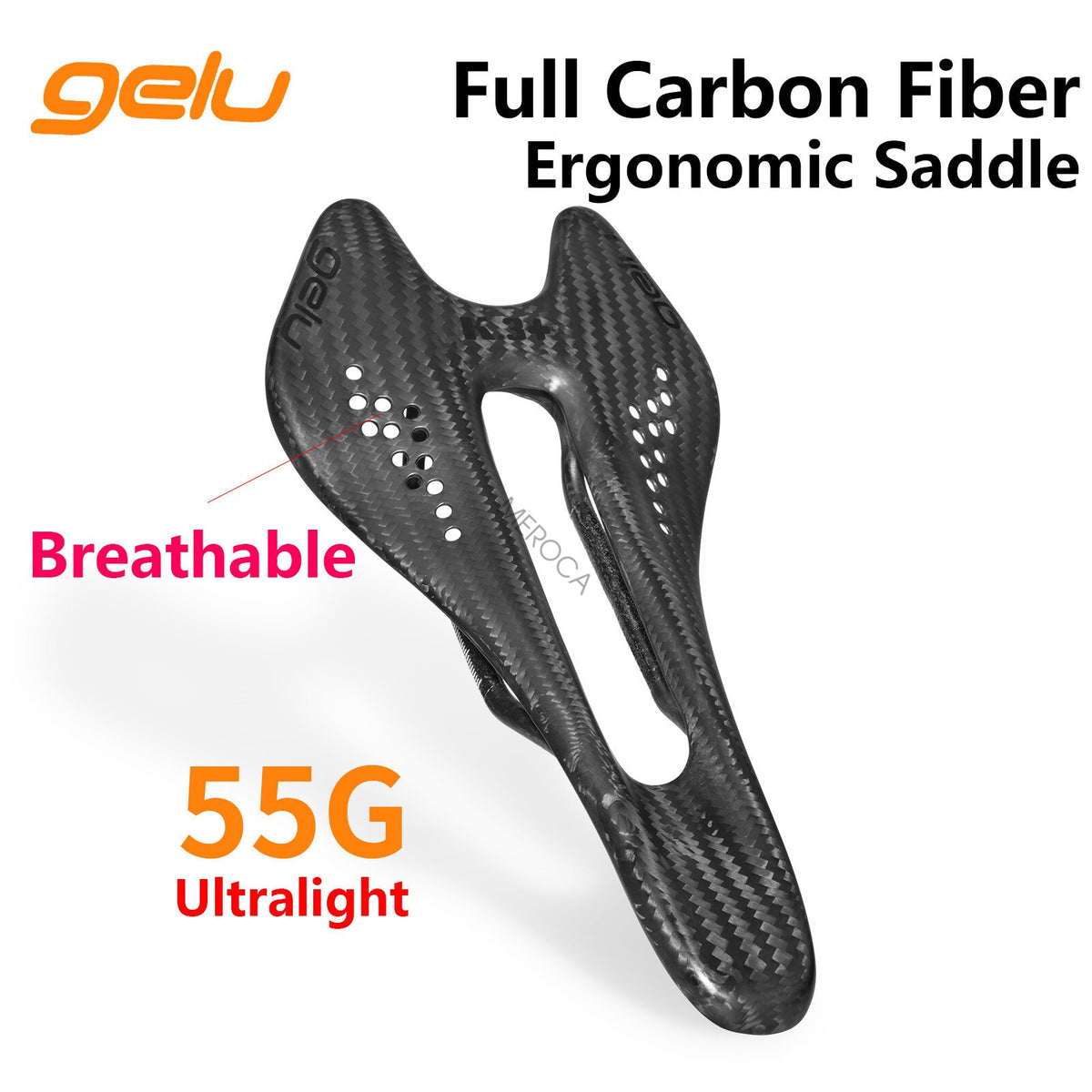 Ultralight Carbon Road Bike Saddle Racing Seat Breathable 55g
