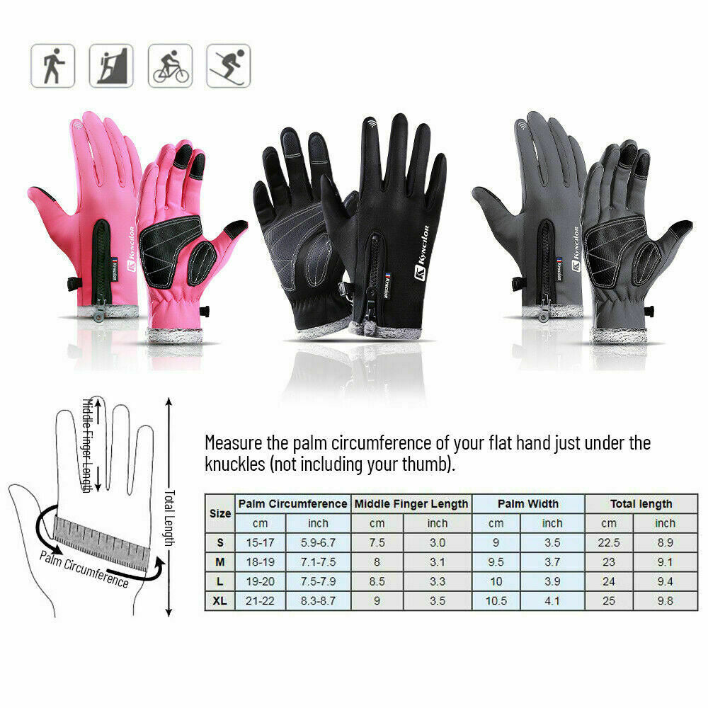 Winter Gloves Waterproof Windproof Touchscreen Gloves for Men Outdoor
