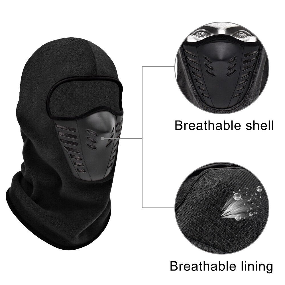 Full Face Ski Mask Balaclava Windproof Fleece Neck Warmer for Winter Outdoor Activities