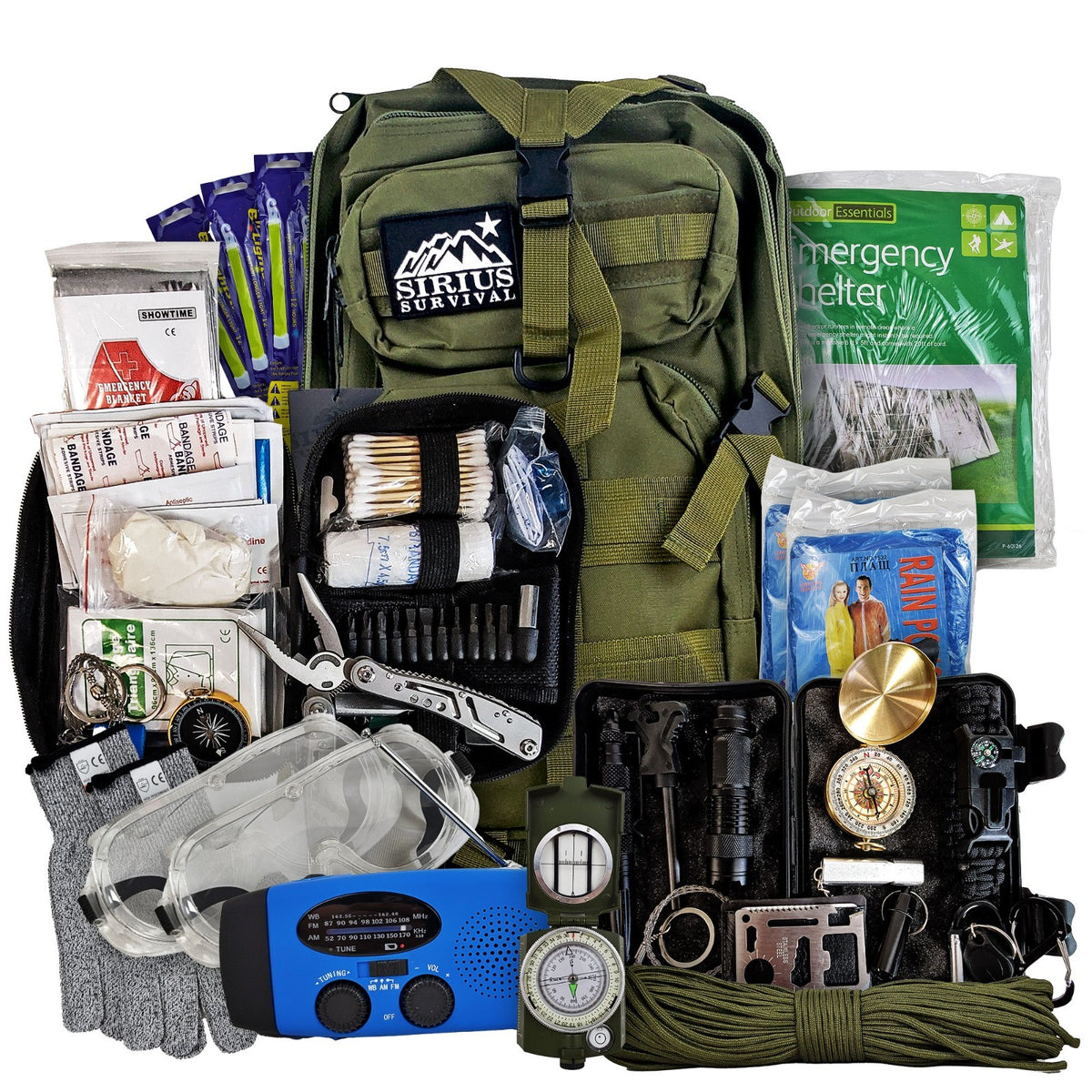 Pre-Packed Survival Backpack for Emergency Preparedness - Family Kit