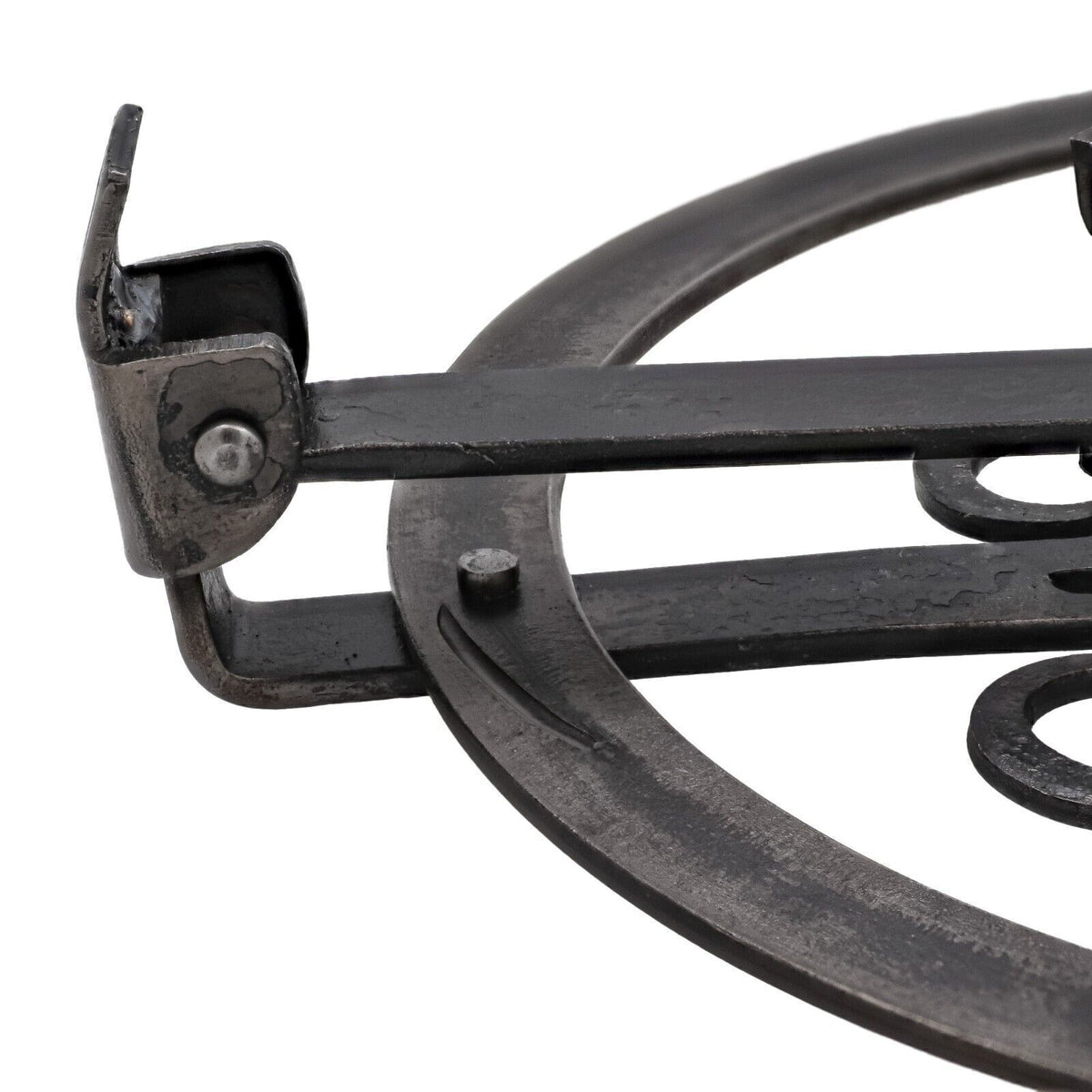 Hand Forged Medieval Iron Camping Grill Stand for Campfire Cooking