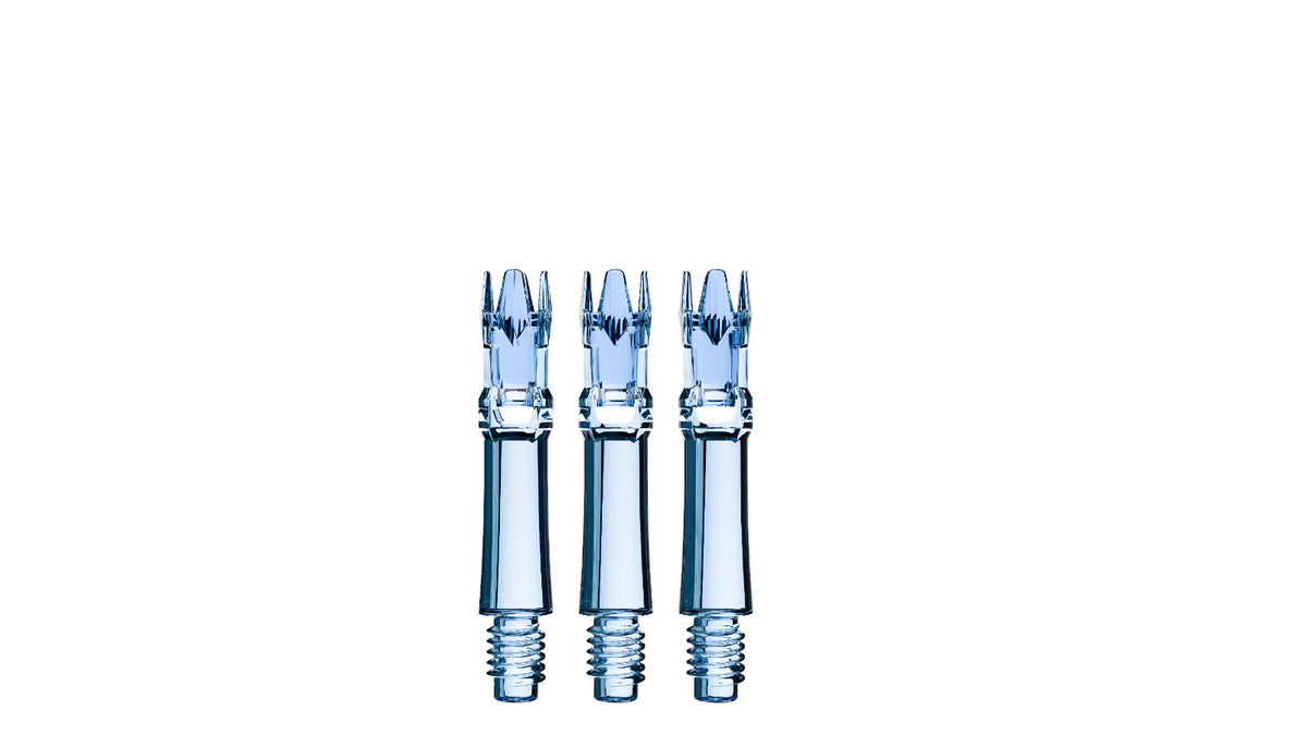Dart Shafts 3-Piece Set - Clear Blue L-System Shafts by L-Style (Five Lengths Available)