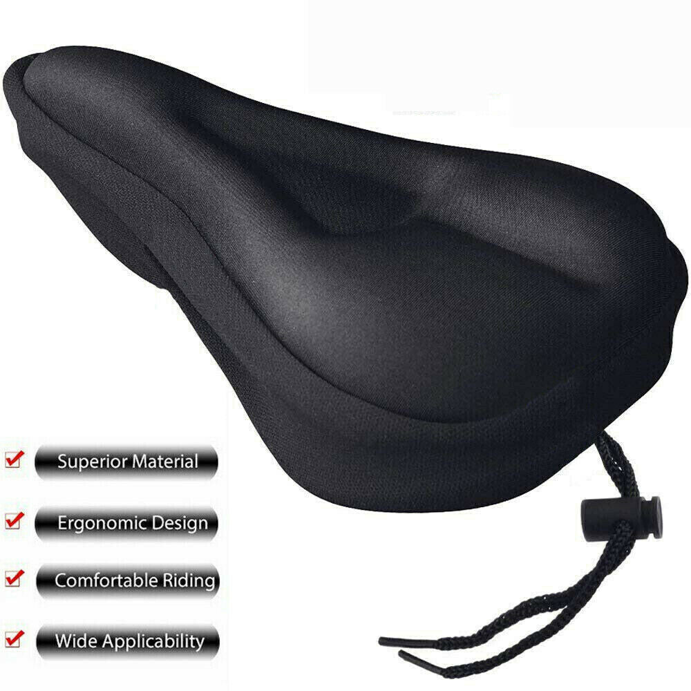 Gel Bicycle Seat Cover Wide Padded Saddle Cushion for Mountain Bike