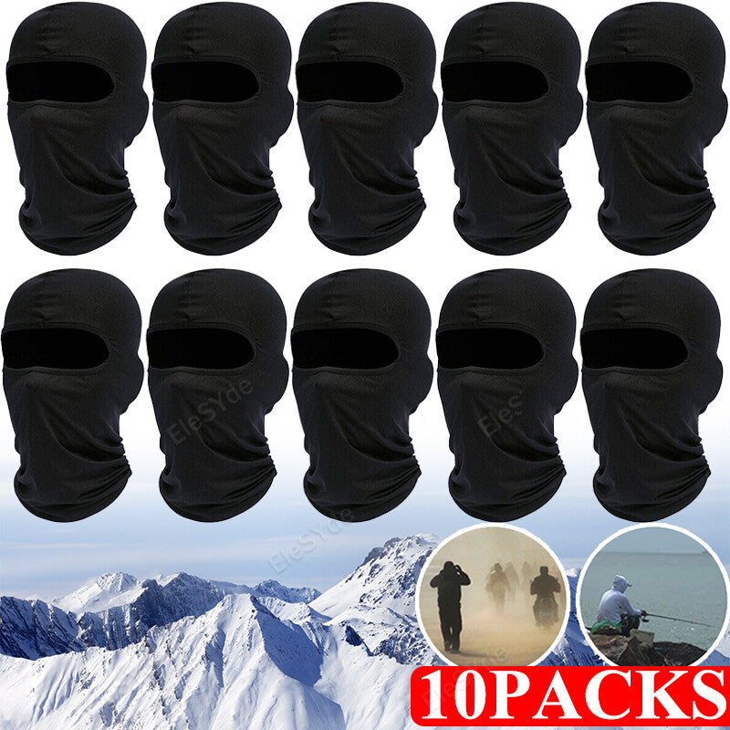 UV Sun Protection Balaclava Full Face Mask for Cycling Running - 10 Pack