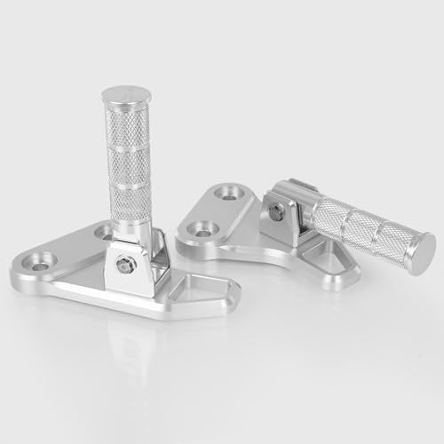 Motorcycle Passenger Footpegs for Honda Super Cub C125 2018-2025 CNC Aluminum Anti-Skid Silver