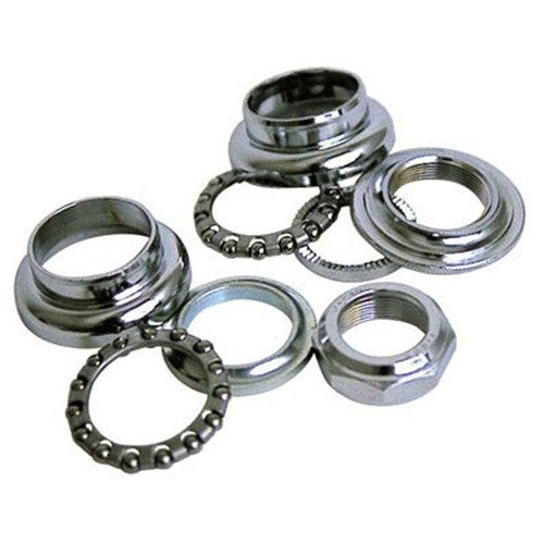 Old School BMX Bicycle Headset - Chrome Plated 1 Inch Threaded Fork, 32.7x26.4