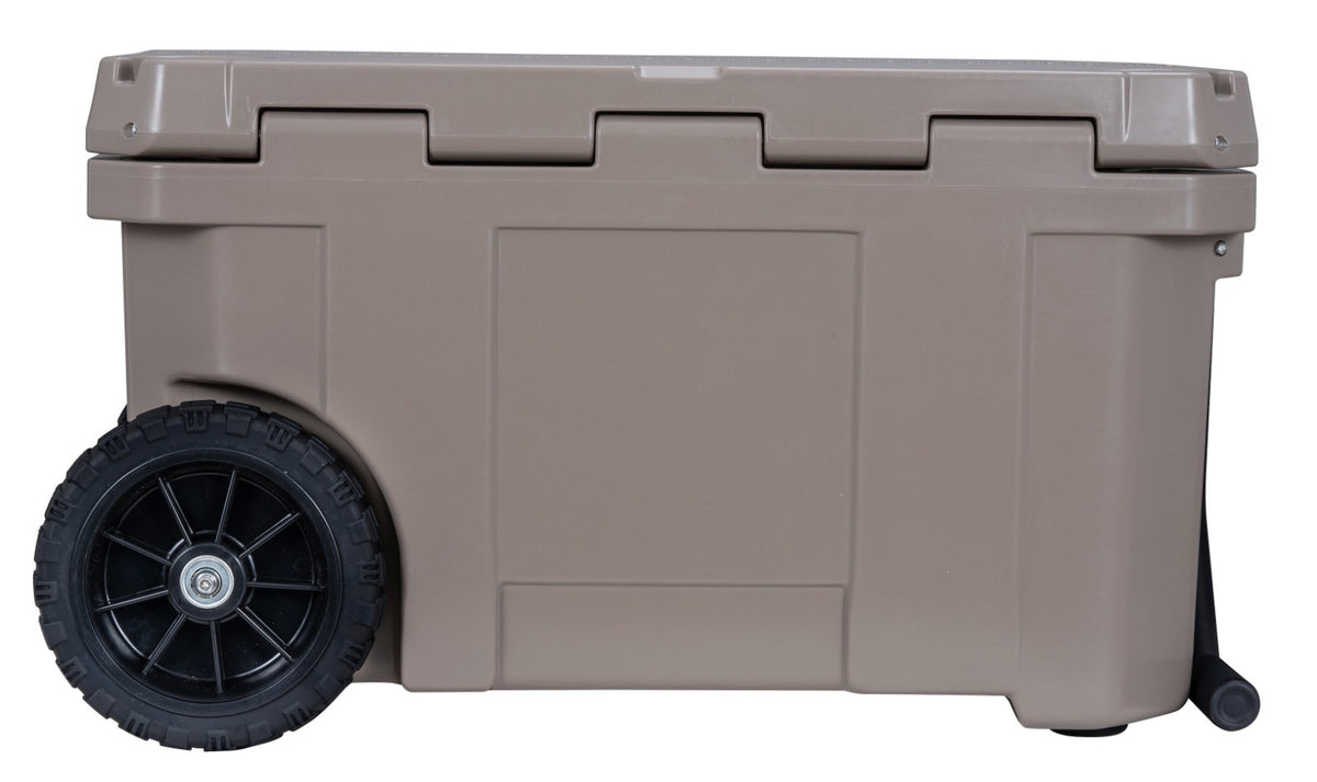Heavy Duty 45QT Wheeled Portable Ice Cooler with Rotomolded Construction