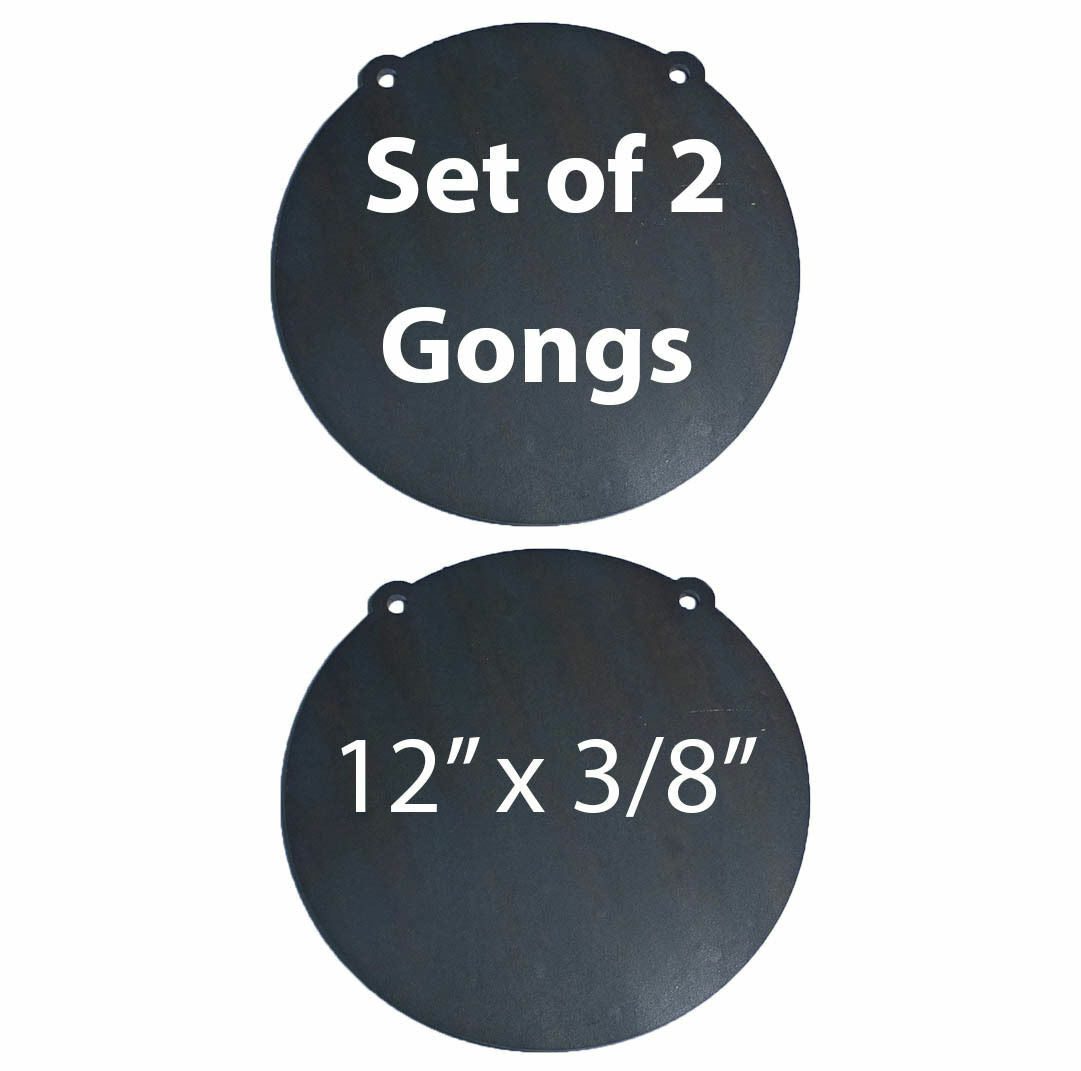 AR500 Steel Shooting Targets - 12 Inch Laser Cut Gong for Range Use
