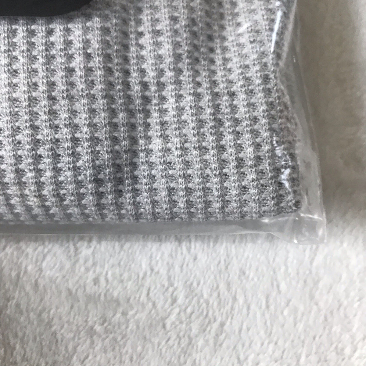 Men's Gray Waffle Thermal Top Size L - Soft Cotton-Polyester Base Layer