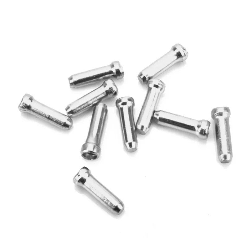 50pcs Bicycle Brake & Shift Cable End Caps Aluminum Crimp Tips for Cycling
