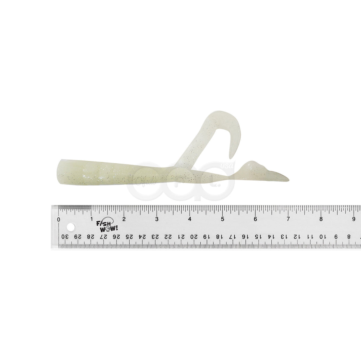 Glow in Dark Twin Tail Soft Plastic Fishing Lures 6 Pack - 7 Inch