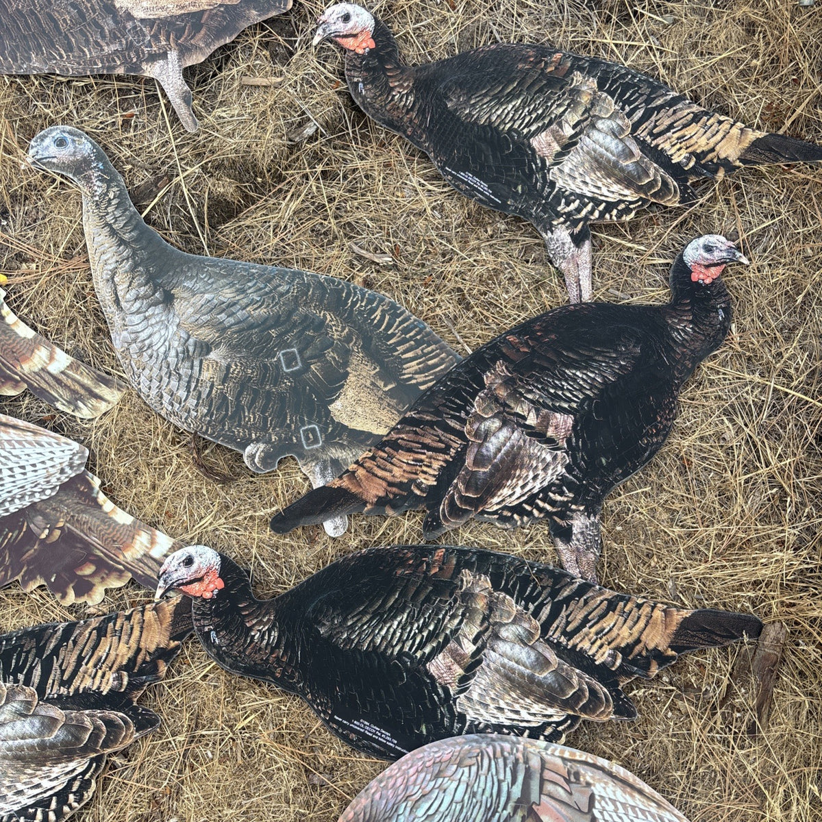 12 Pack Turkey Decoys Silhouette Wildlife Hunting Attractants Made in USA