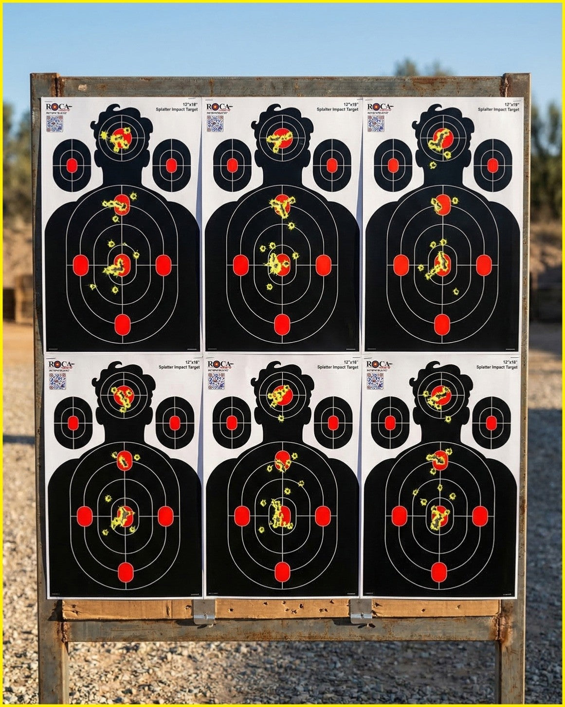 Reactively Impact Target Set - 12x18 Inch Silhouette Shooting Targets, 20 Pack