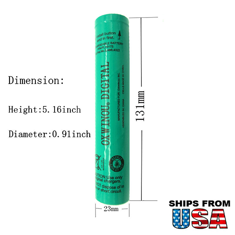 Rechargeable 3.6V 1800mAh Ni-Cd Battery for Streamlight Stinger HP XT Flashlight