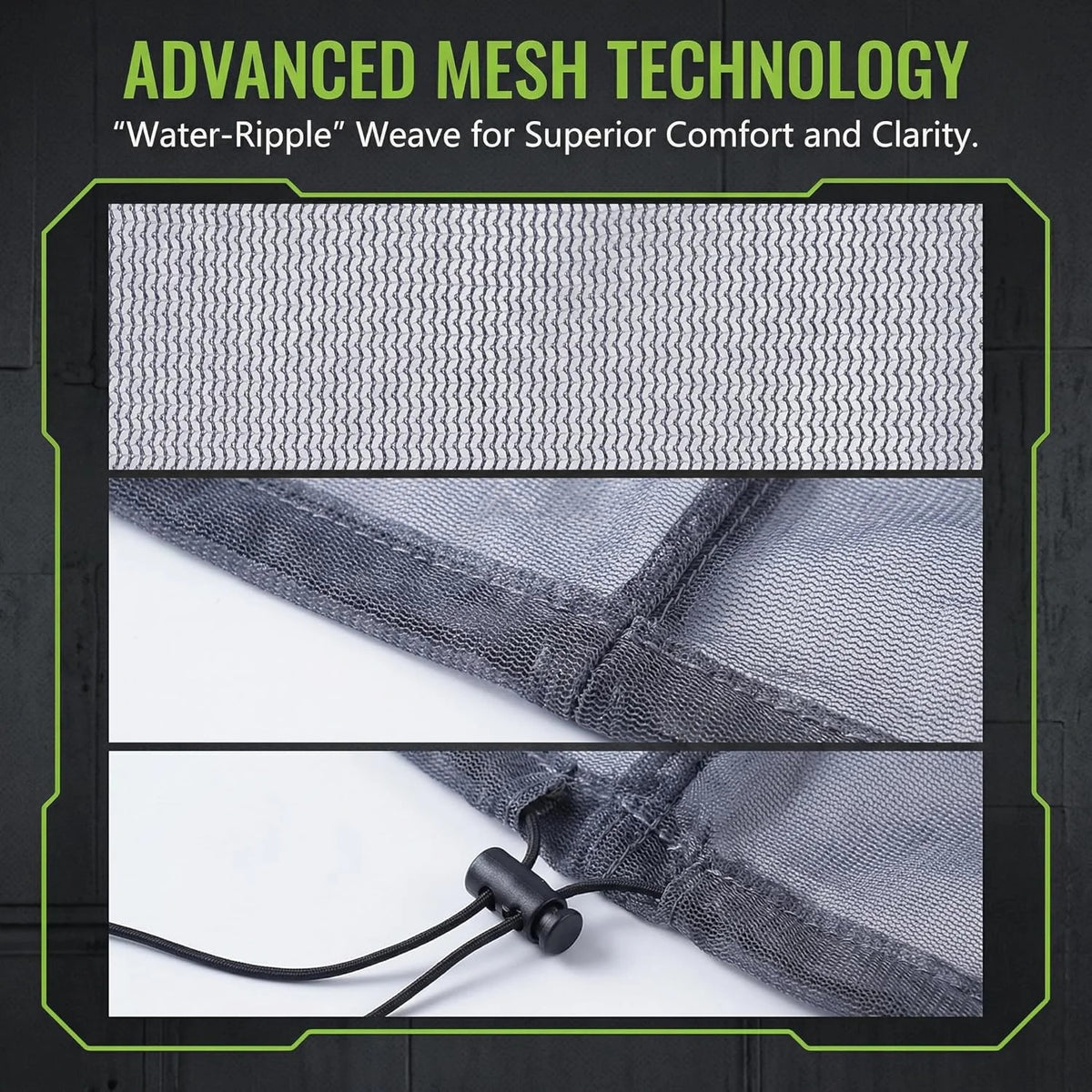 Mosquito Head Net Mesh Bug Cover for Head - Fits Over Hats, Breathable Insect Shield