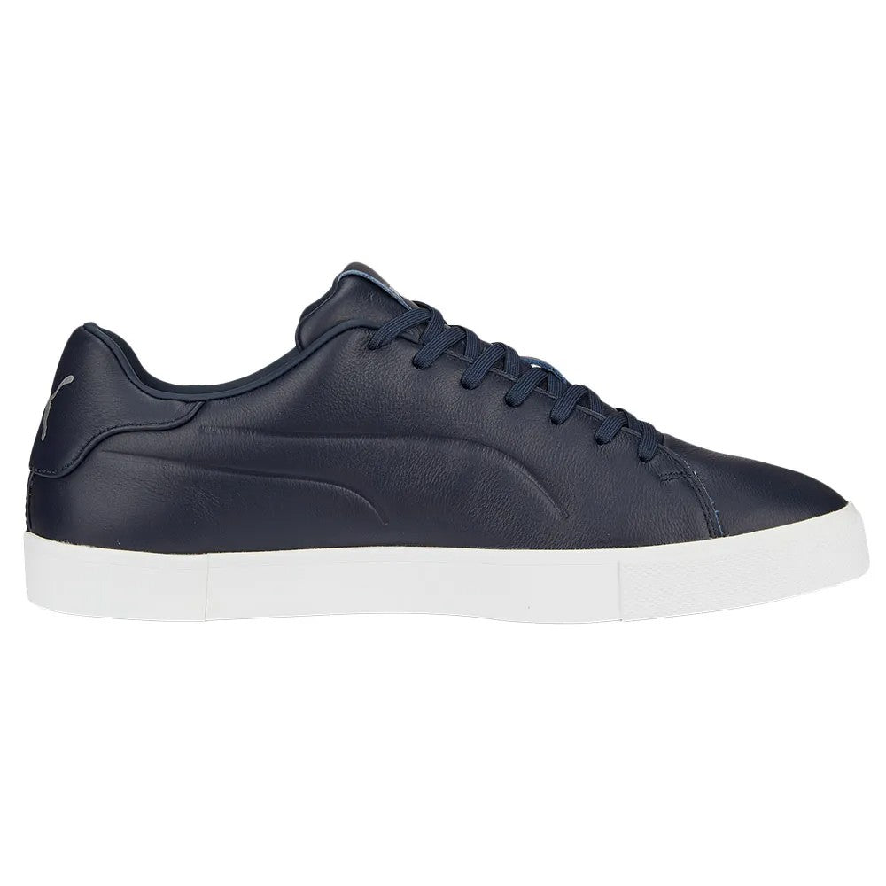 Men's Golf Shoes Spikeless Leather Performance Footwear - Navy