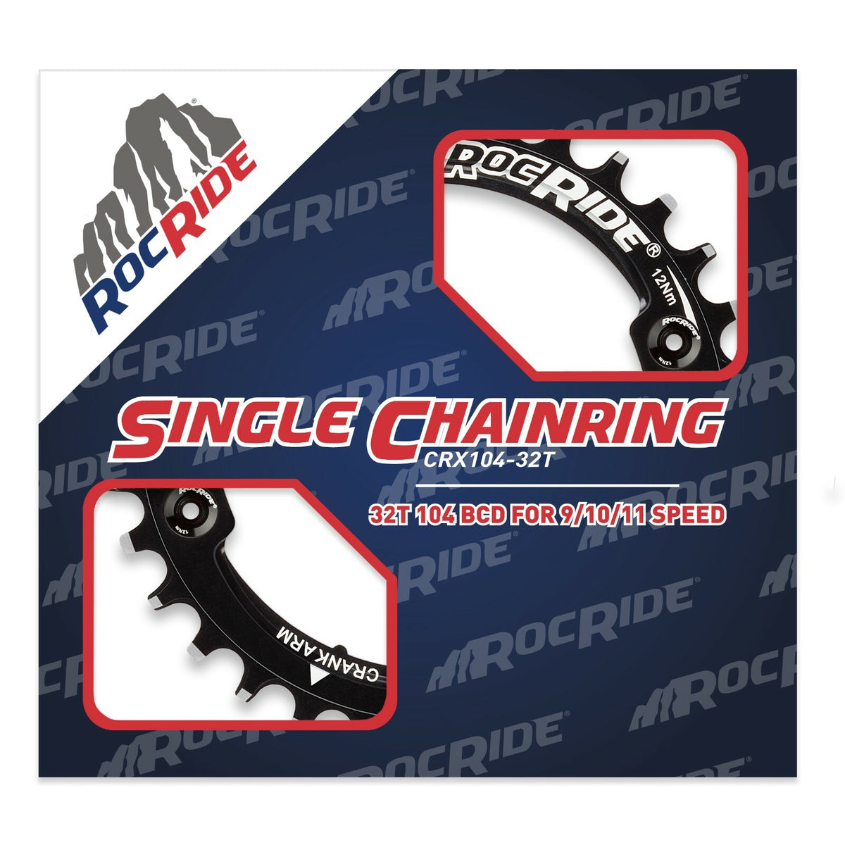 Bicycle Narrow Wide Chainring 104 BCD for 9/10/11 Speed - 30T or 32T Options