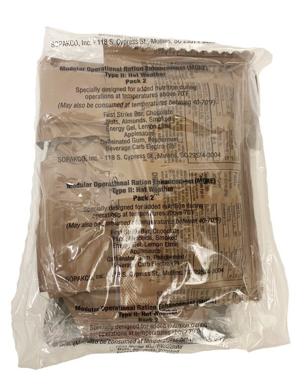 Hot Weather Military Food Ration Case - 24 High-Calorie Meals