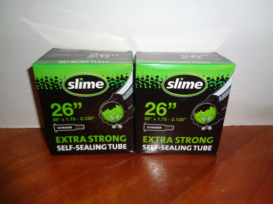 2 Pack Bicycle Inner Tubes 26 Inch Self Sealing Schrader Valve Extra Strong