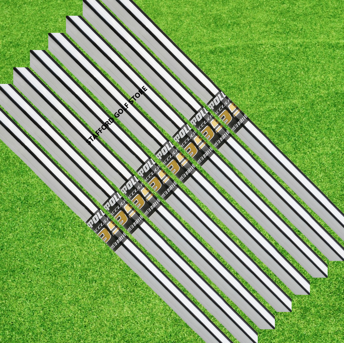 Golf Iron Shafts Set - Apollo Acculite 95 Steel R/S Combo .370 Tip, 42" Length