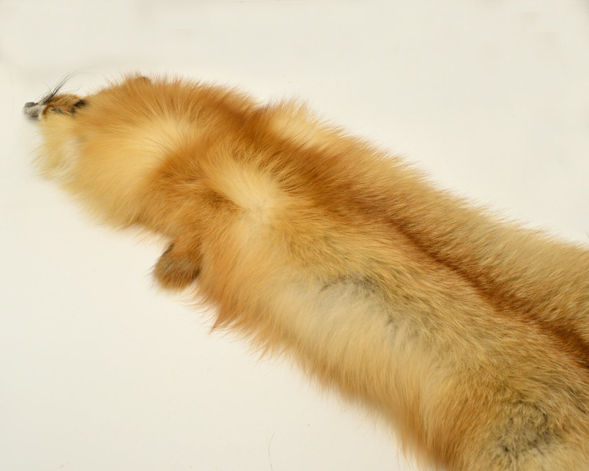 Western Heavy Red Fox Fur Pelts - Medium Grade for Décor & Crafting