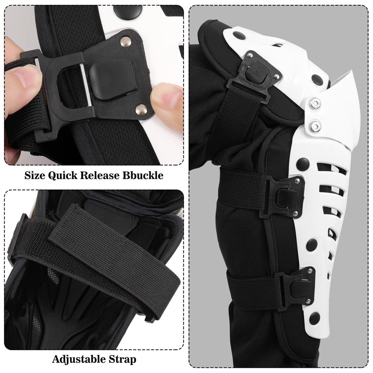 Adjustable Motorcycle Knee Shin Guards Protective Gear Men MTB Off-Road