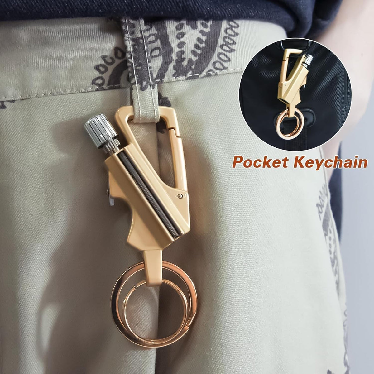 Permanent Match Infinity Lighter Keychain Multitool with Bottle Opener for Men