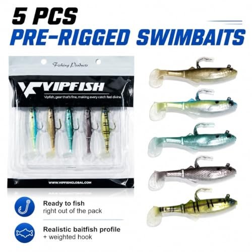 Pre-Rigged 3.5-Inch Paddle Tail Swimbait for Bass Fishing - Effective Lure