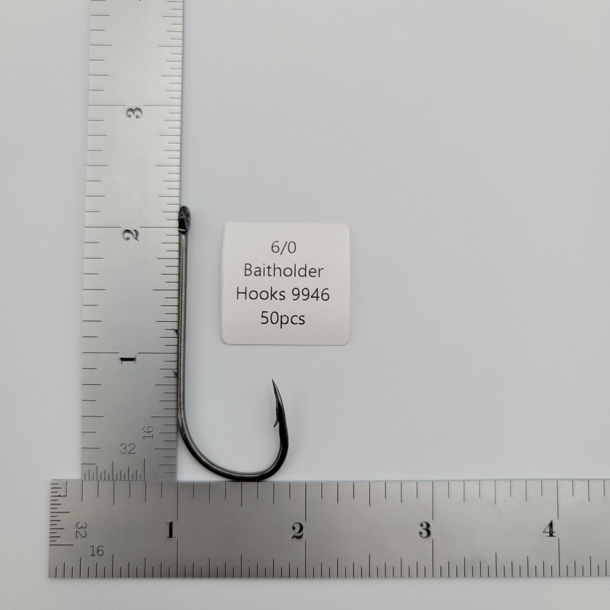 Fishing Hooks Set - Offset Baitholder Hooks in Multiple Sizes, 50 Pack