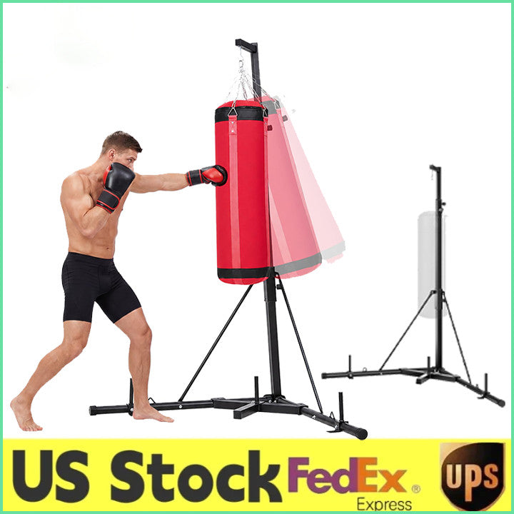 Heavy Duty Adjustable Punching Bag Stand with Steel Frame and Foldable Design