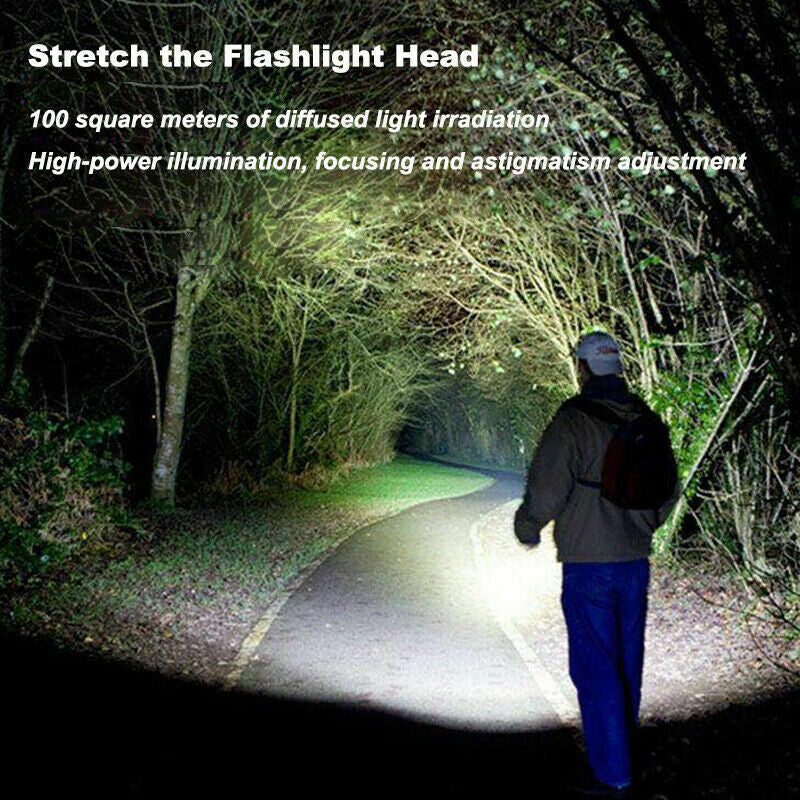 Super Bright Tactical LED Flashlight with USB Rechargeable Battery