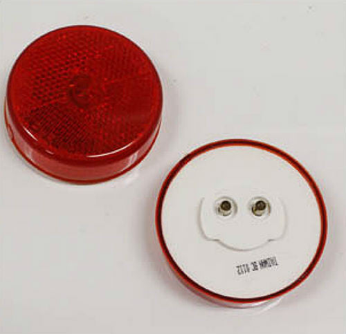Red 2.5 Inch Round Clearance Sidemarker Light 2 Pack