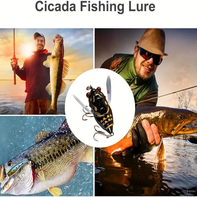 Holographic Cicada Fishing Lure 2024 Hard Bait for Freshwater & Saltwater