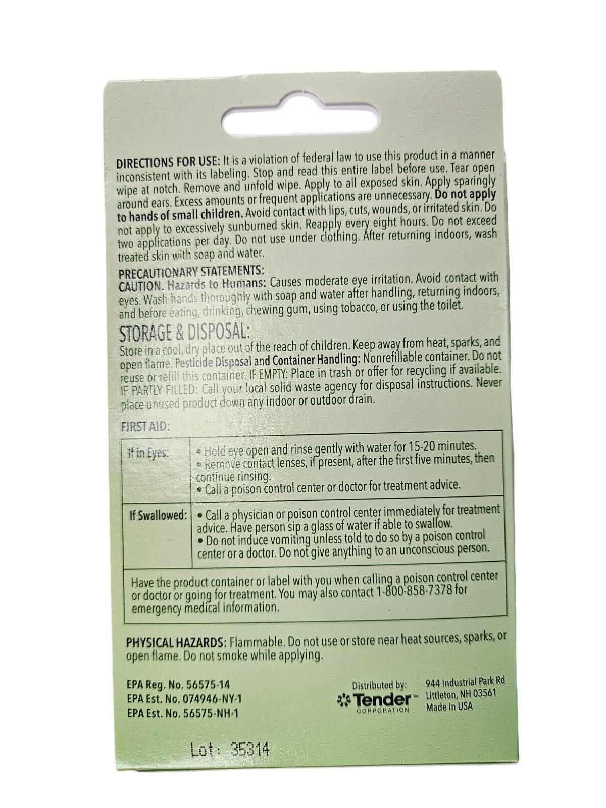Insect Repellent Wipes 12 Count - Tick & Mosquito Prevention, Individually Wrapped