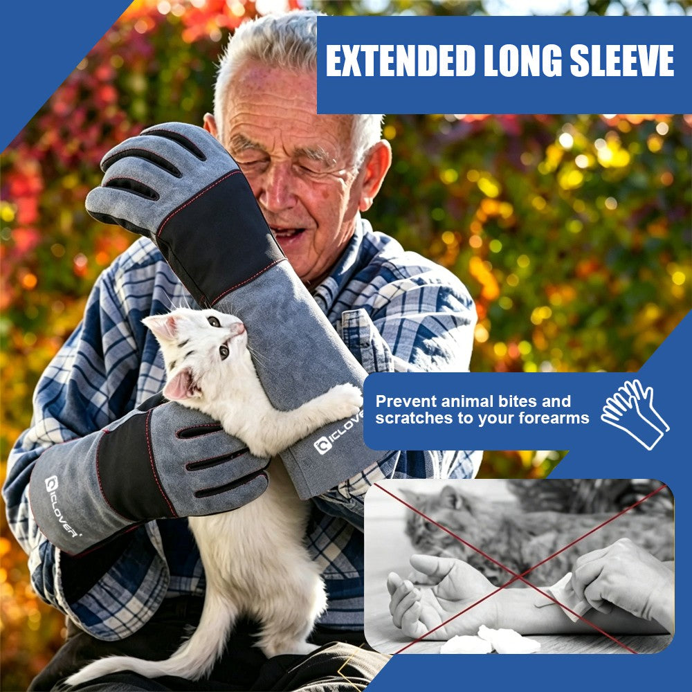 Reptile Snake Gaiter & Cut-Resistant Gloves Protection Set